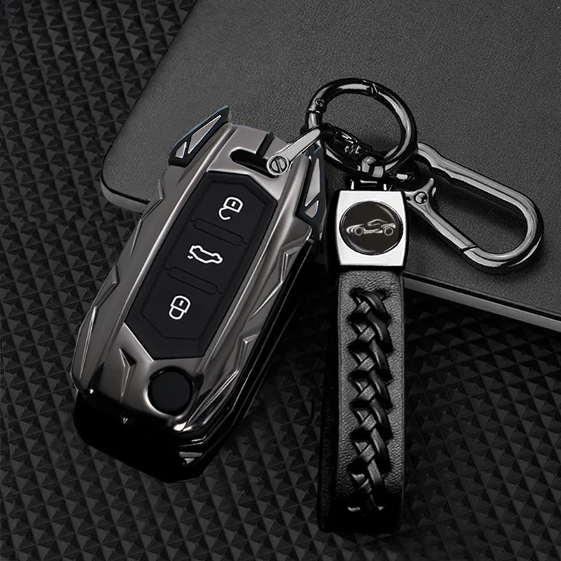 

Чехол для автомобильного ключа из силикагеля и металла для Volkswagen VW Golf Bora Jetta POLO Passat B5 B6 Skoda Octavia A5 Fabia SEAT Ibiza