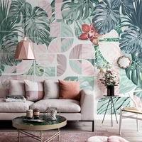 custom 3d wall mural european style 3d abstract geometric art plant wallpaper living room bedroom interior background wall paper