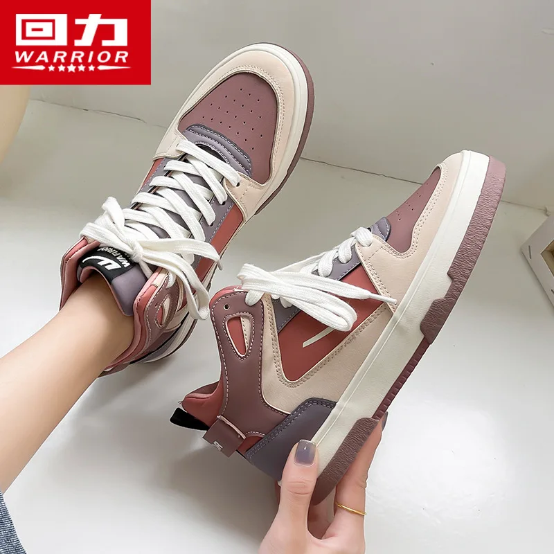 

warrior the official flagship store high-top white shoes 2022 autumn new version of the aj sports shoes ins trendy women's shoes