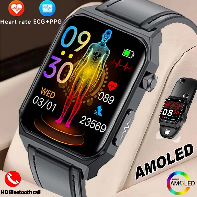 

New ECG+PPG Smartwatch Men IP68 Waterproof High blood pressure high blood sugar high blood fat heart rate healthy smartwatch