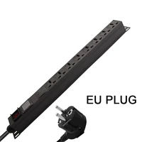 aluminium alloy pdu universal hole output pdu network cabinet rack european standard regulation 8 ac socket ammeter display