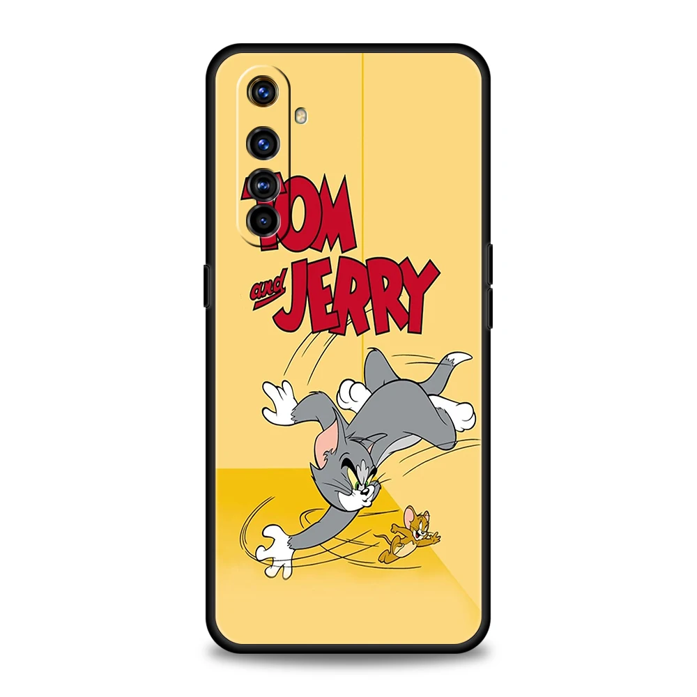 Tom And Jerry чехол для телефона Realme 8 9 Pro Plus 8i 9i 6 7 GT2 C21 C25 C3 C11 5G роскошный противоударный