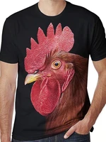 cock rooster 3d print men t shirt novelty fashion menwomen short sleeves casual soft tee tops
