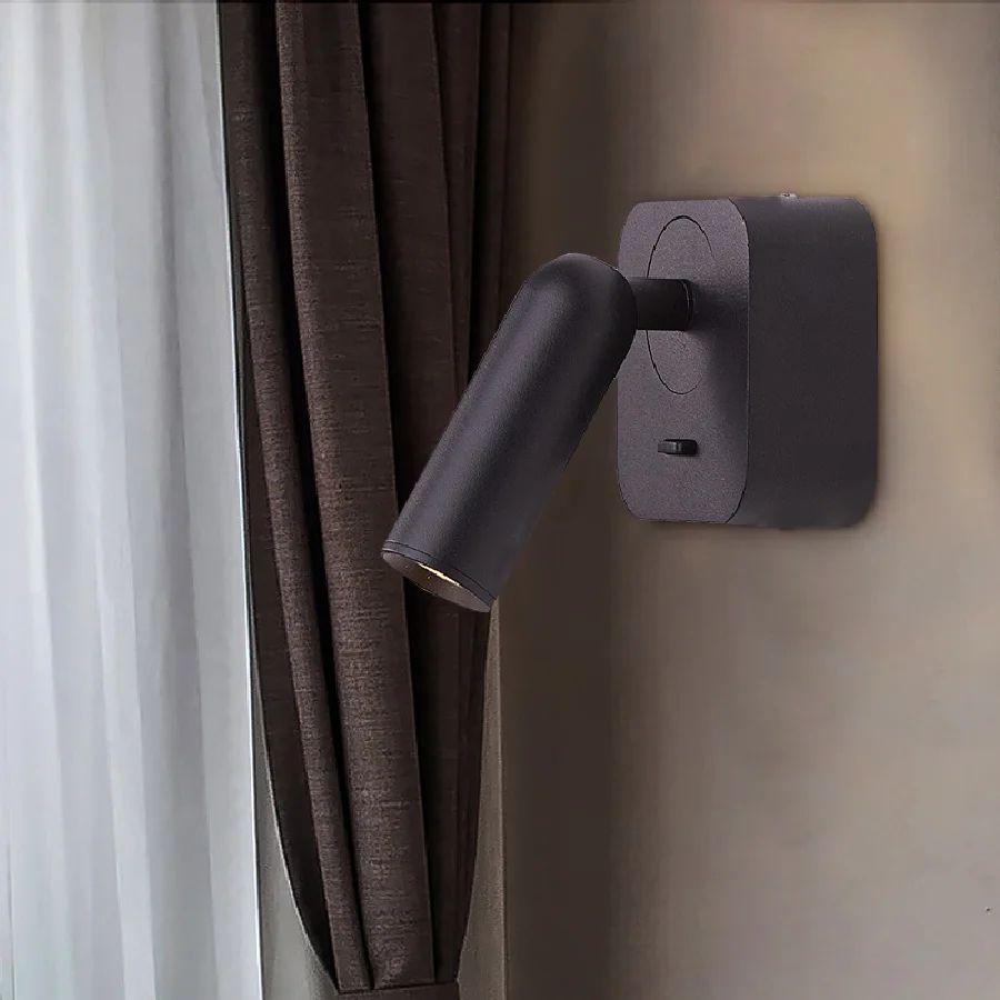 

Настенный светодиодный светильник в скандинавском стиле, прикроватный декоративный светильник с передвижной подсветкой для спальни, гост...