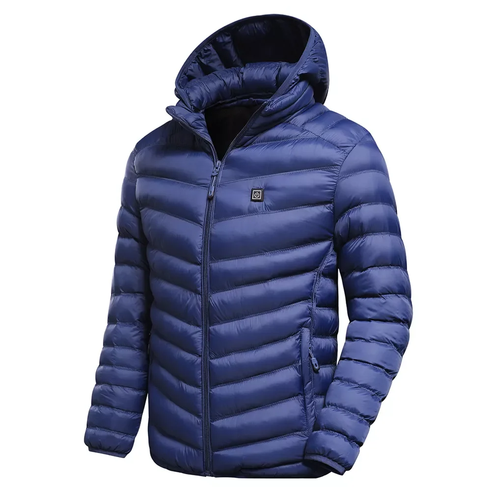 

2022 Winter New Warm USB Heating Fleece Jackets Parkas Smart Thermostat Detachable Hooded Heated Waterproof Jacket Clothing