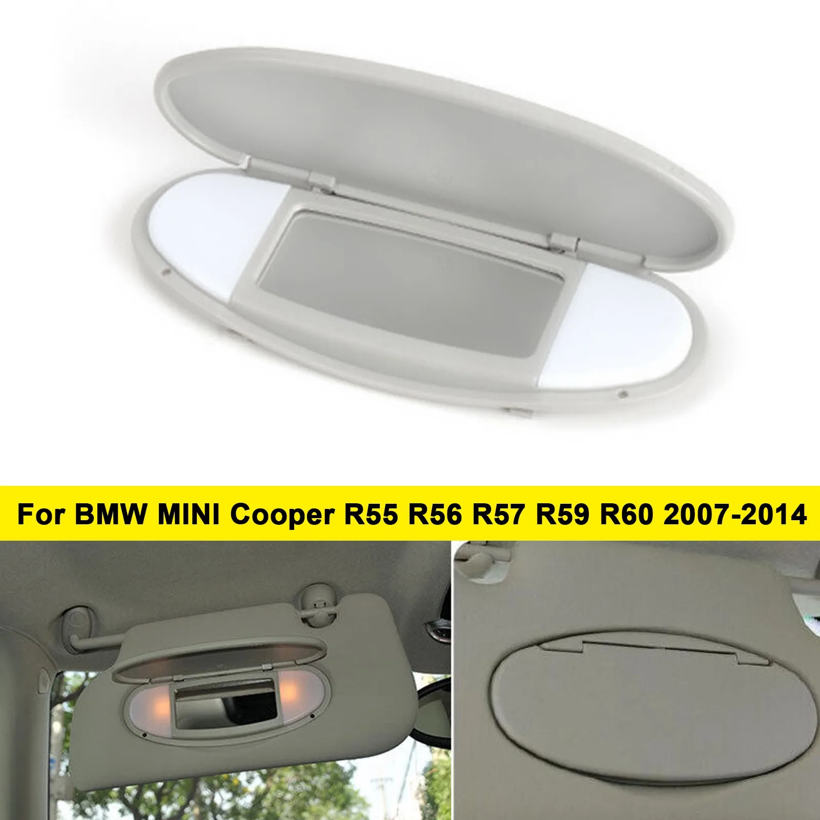 

Sun Visor Mirror Cover Makeup for BMW MINI Cooper R55 R56 R57 R59 R60 2007-2014