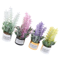 112 dollhouse toy miniature fake plant lavender flower arrangement accessories dollhouse decoration