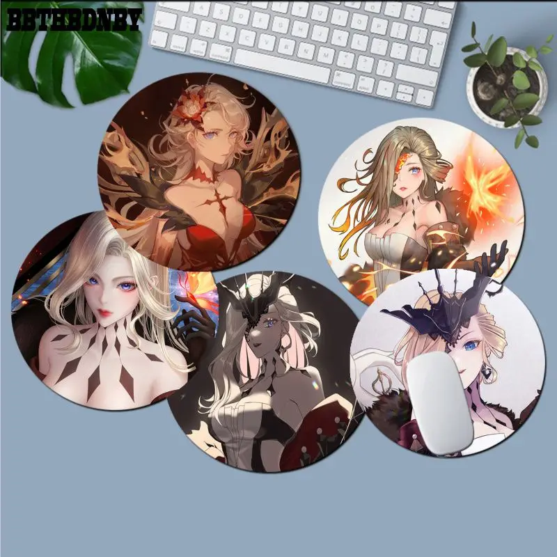 

Top Quality Genshin Impact La Signora gamer play mats round gaming Mousepad gaming Mousepad Rug For PC Laptop Notebook