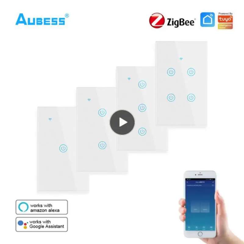 

Умный выключатель Tuya Zigbee 3,0, таймер, шлюз Zigbee, требуемая док-станция для дома, настенная кнопка, умный выключатель, настенная кнопка для умного дома