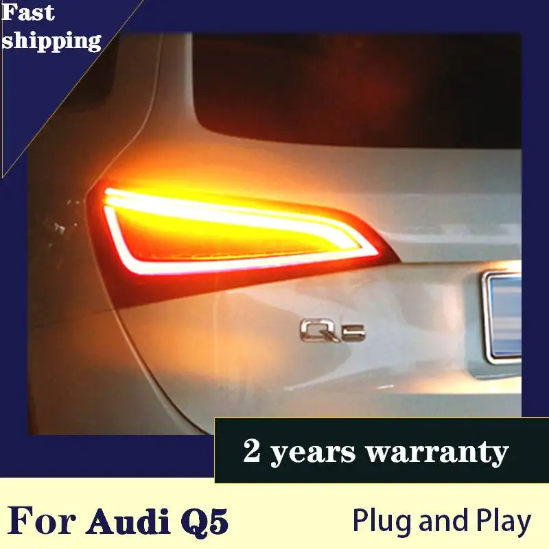 

Задний светодиодный фонарь KOWELL для Audi Q5 2009-2015, крышка заднего багажника, drl + сигнал + тормоз + задний динамический фонарь рулевого управления