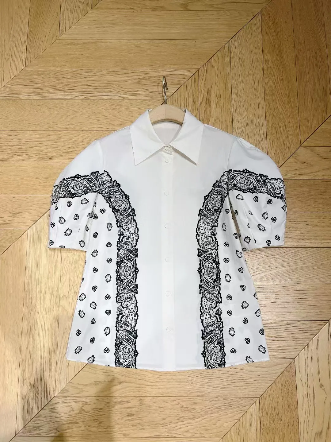 Высококачественная женская универсальная рубашка с рукавами-пузырьками и