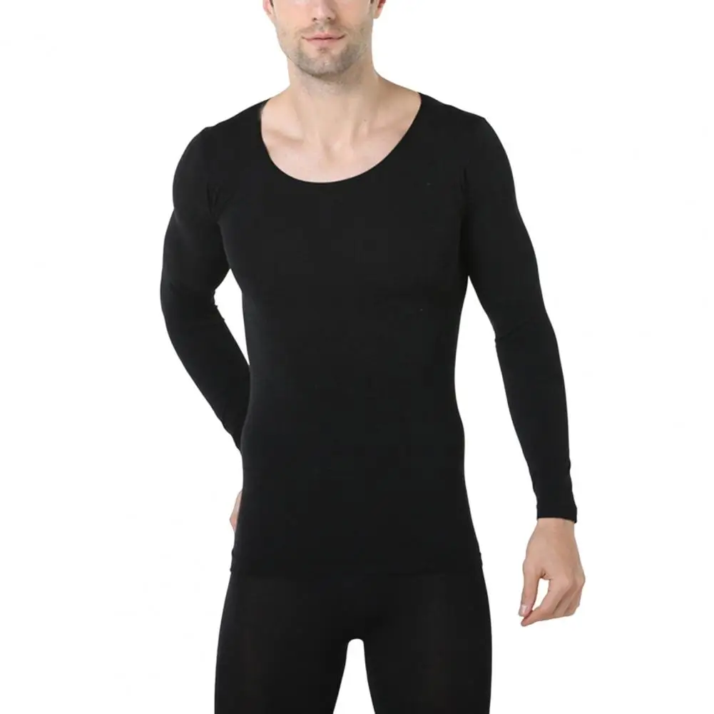 

2 Pcs/Set Soft Autumn Base Suit Constant Temperature Stretchy Men Underwear Long Johns Winter Base Underwear Sets