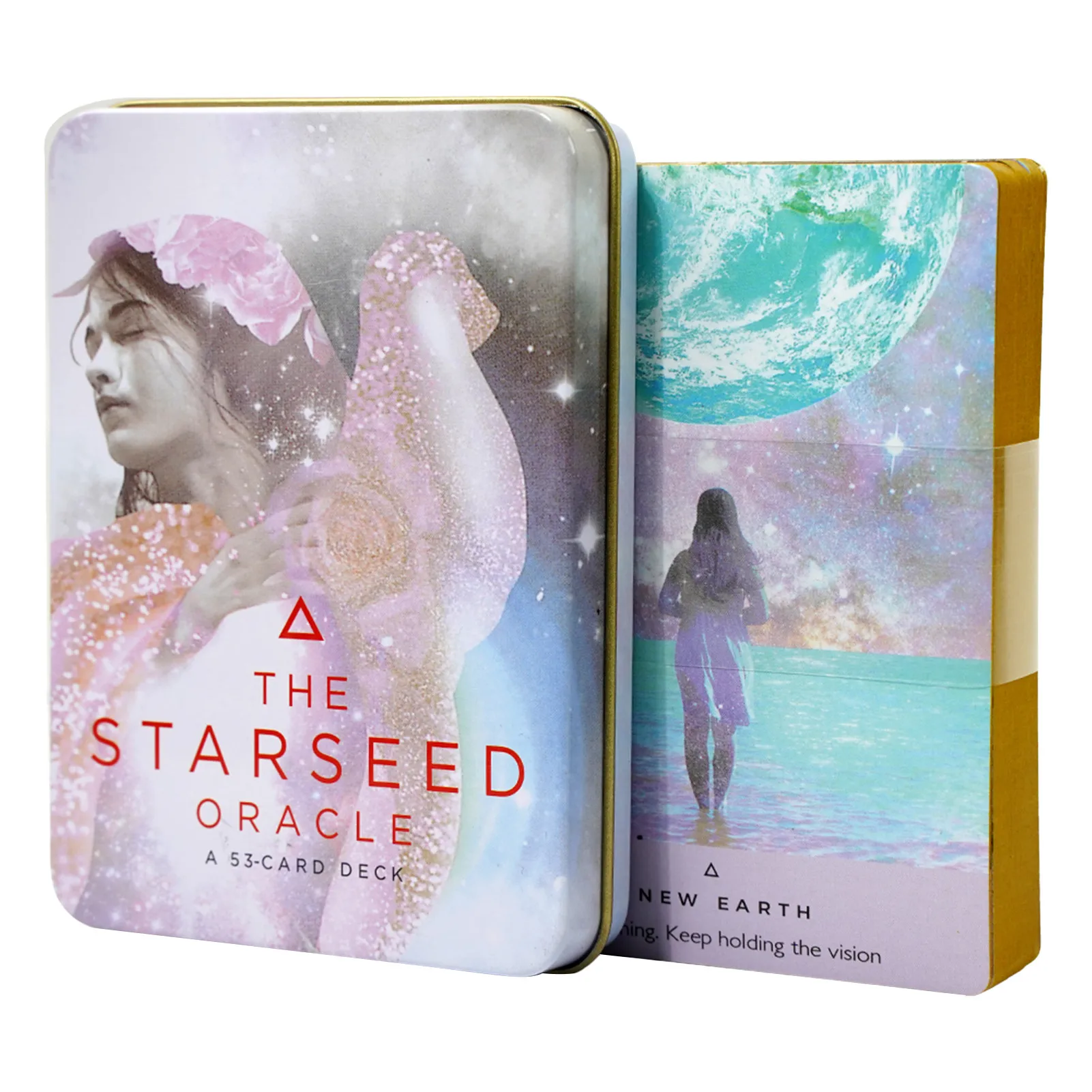 

The Starseed Oracle Tarot Deck In A Tin Box Gilded Edge For Beginners Fortune Telling Game Card 53 Card Deck Table Board Game