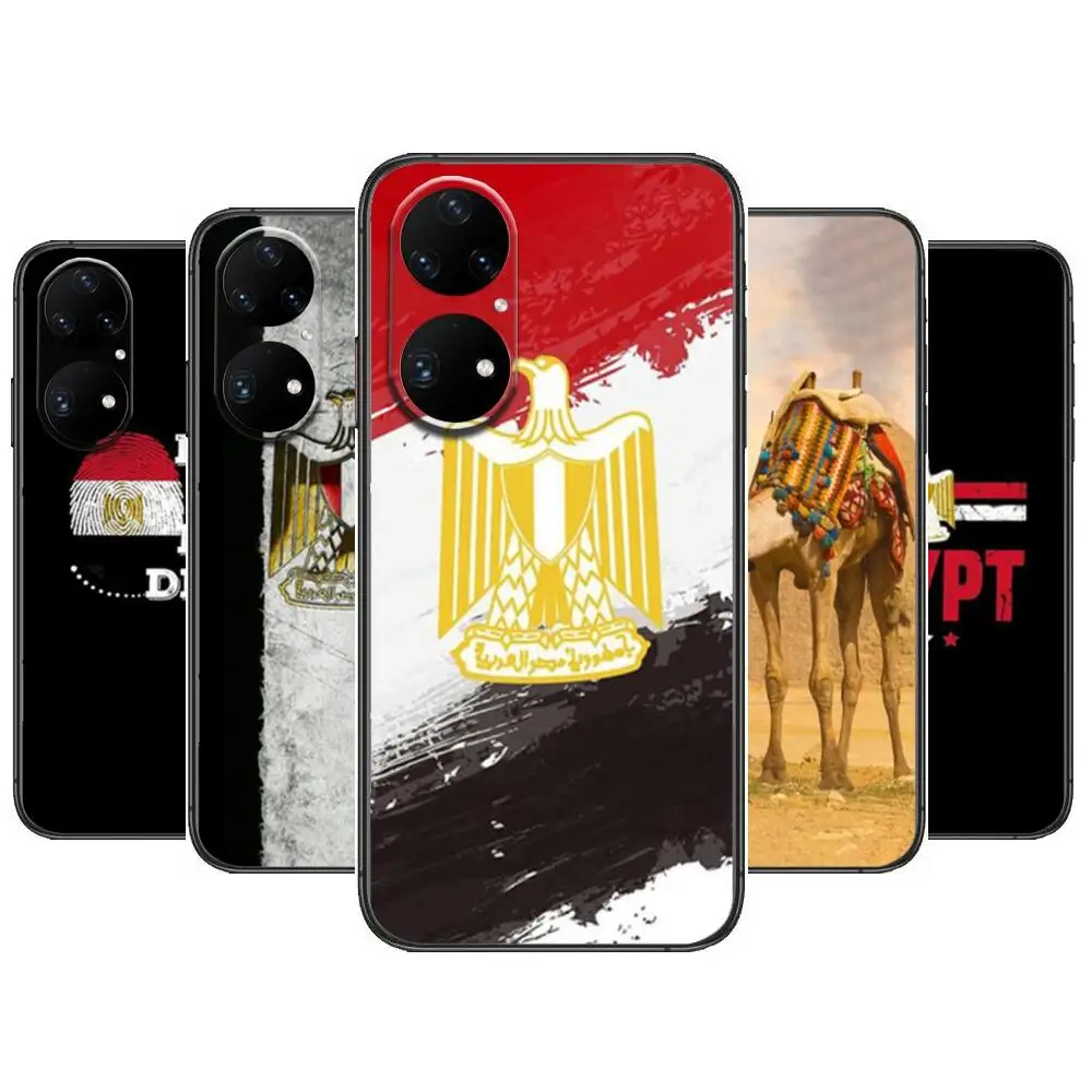

Egypt Flag Phone Case For Huawei p50 P40 p30 P20 10 9 8 Lite E Pro Plus Black Etui Coque Painting Hoesjes comic fas