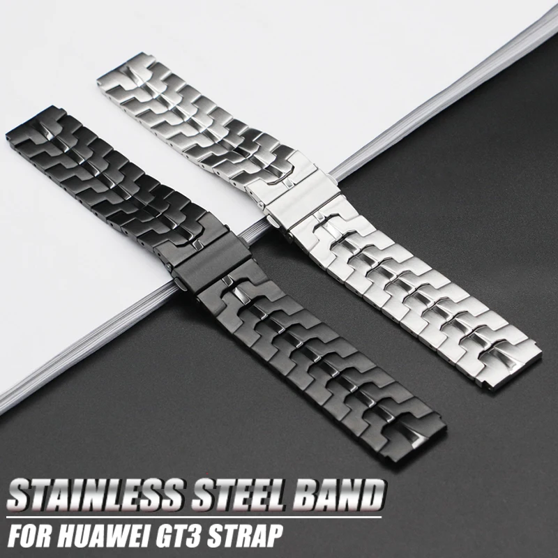 

Universal Stainless Steel Strap for Huawei GT2 GT3 Pro 46mm Luxury Business Bracelet for Samsung Watch 6 43 47mm 5pro 45mm Band