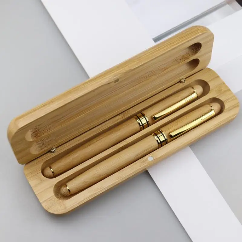 Case From Nature Bamboo For Wood School Pencilcase Pen Storage Box Office Stationery School Supplies Business Pen Case