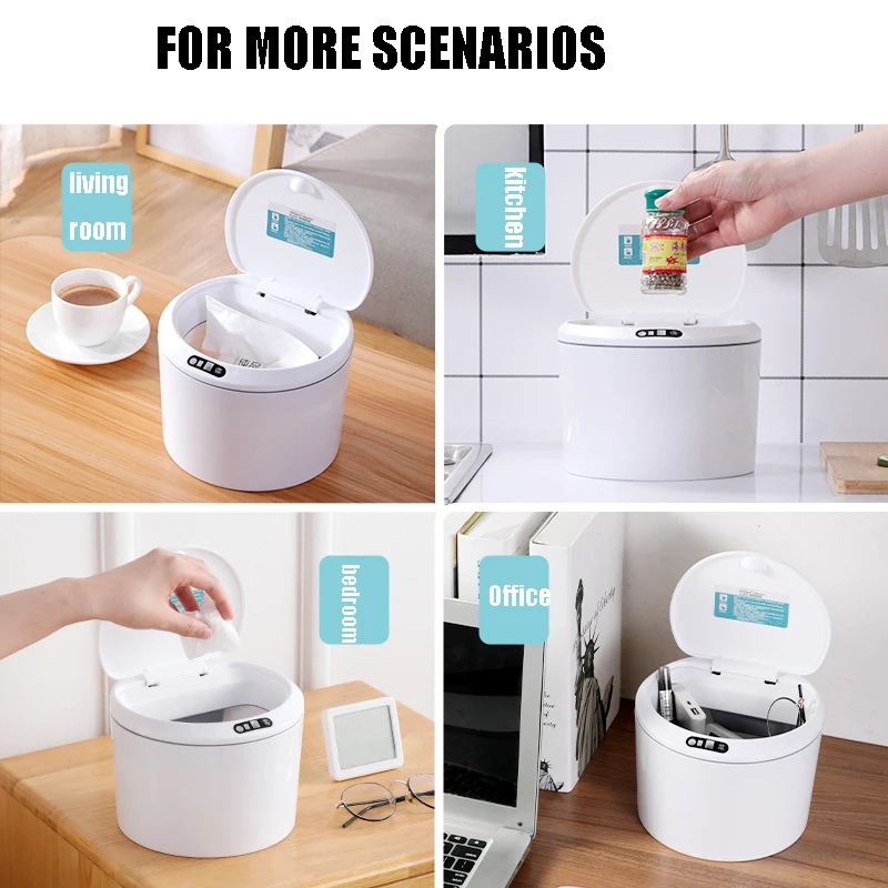 smart sensor garbage bin kitchen bathroom toilet vehicle trash can electronic automatic induction waterproof bin with lid 35l free global shipping