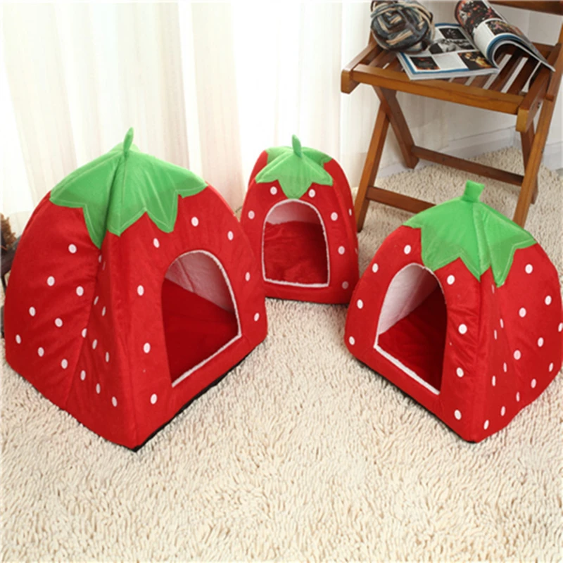 

Soft Small Animal House Nest Guinea Pig Hamster Winter Warm Squirrel Rabbit Chinchilla Rat Strawberry Bed Pet Supplies