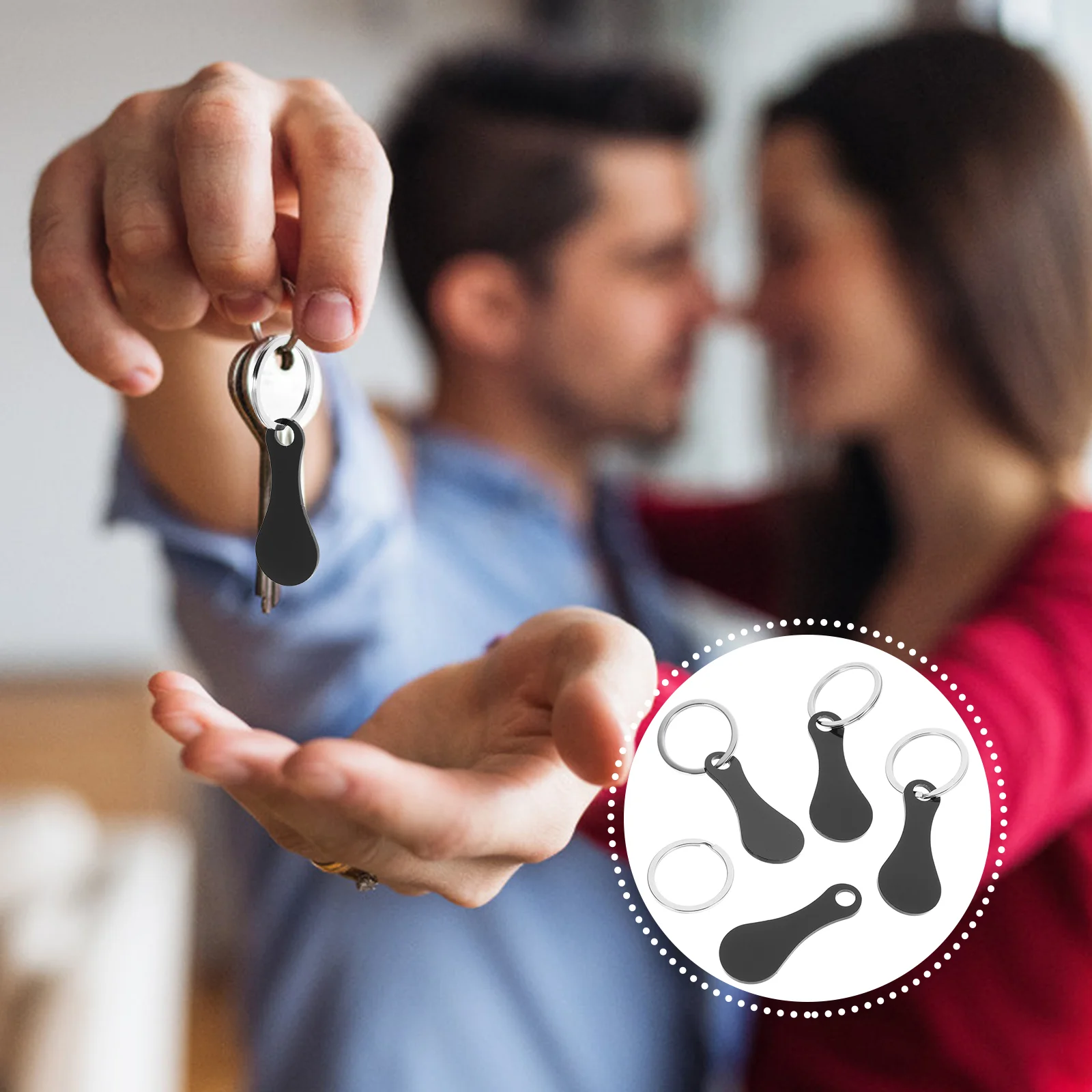 Корзина для покупок четверть брелок снятия жетонов ключи декор практичные