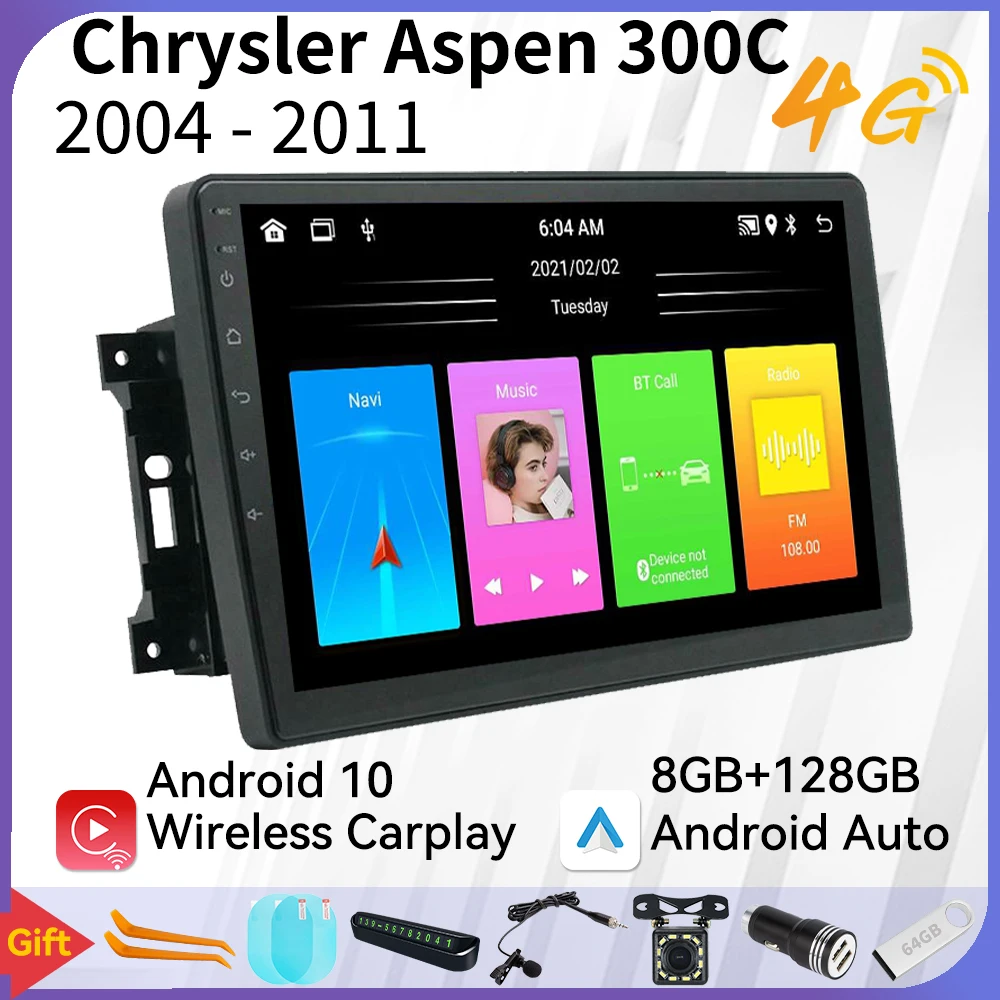 

2 Din Android Car Radio for Chrysler Aspen 300C 2004-2011 Car Stereo GPS WIFI Navigation Autoradio Multimedia Player Head Unit