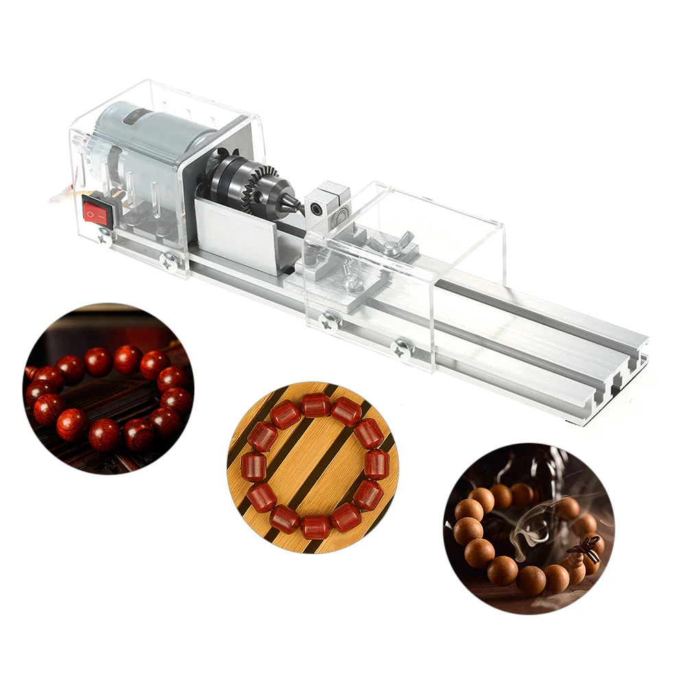 Mini Lathe Machine Tool DIY Woodworking Wood lathe Milling machine Grinding Polishing Beads Drill Rotary Set |