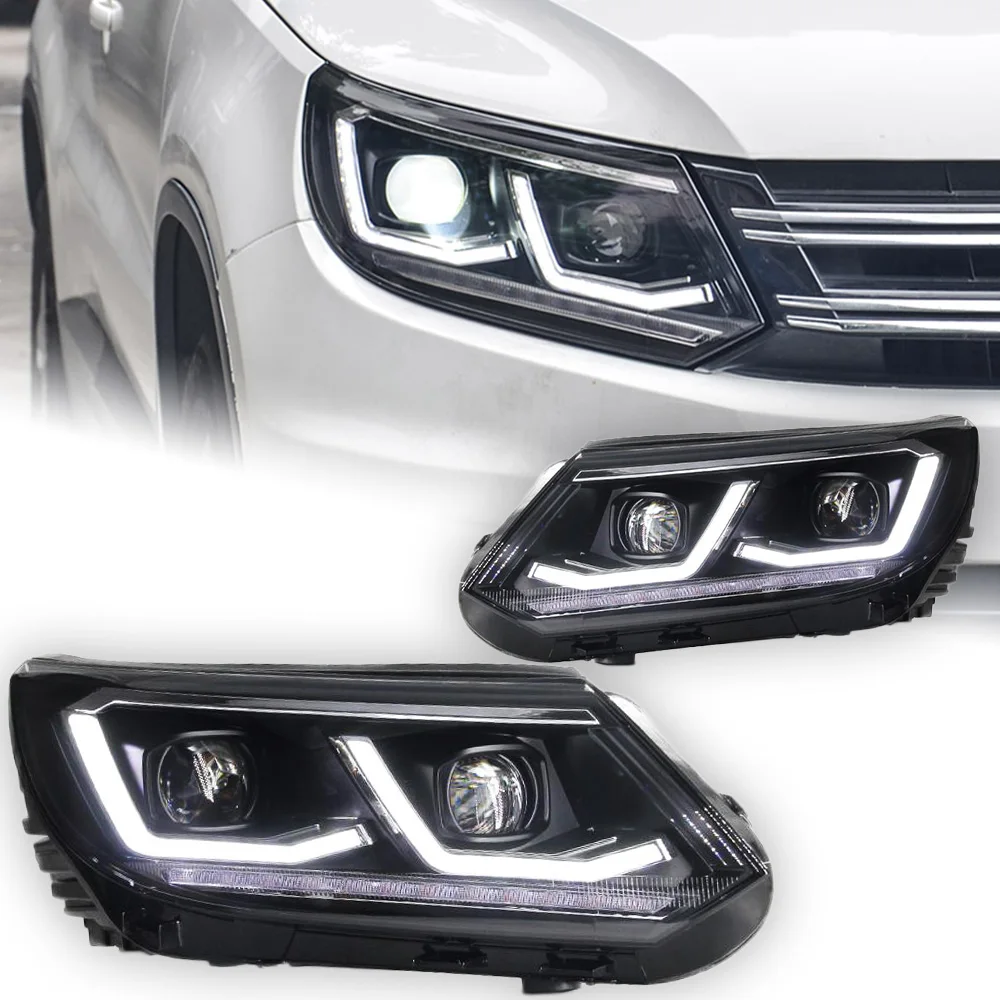 AKD Car Styling for VW Tiguan Headlights 2013-2016 LED Headlight Porjector Lens DRL Angel Eye Head Lamp Signal Auto Accessories