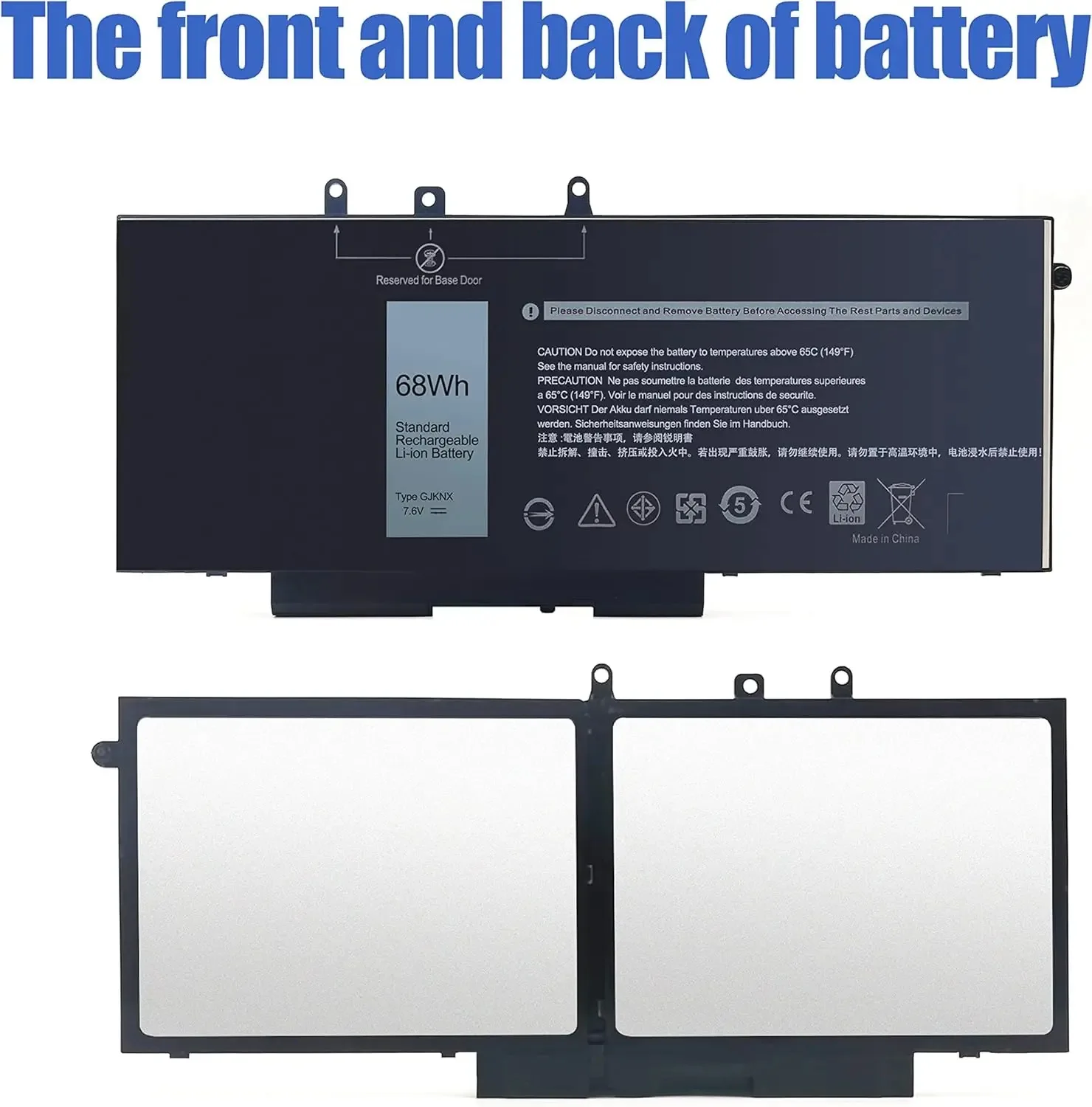 Фото Сменный аккумулятор GJKNX для ноутбука Dell Latitude 5580 5480 5280 5490 5590 E5480 E5490 E5280 E5590 Precision 15 3520 3530 №1