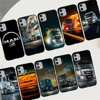man truck phone case for iphone 11 12 13 mini pro max 8 7 6 6s plus x 5 se 2020 xr xs funda case