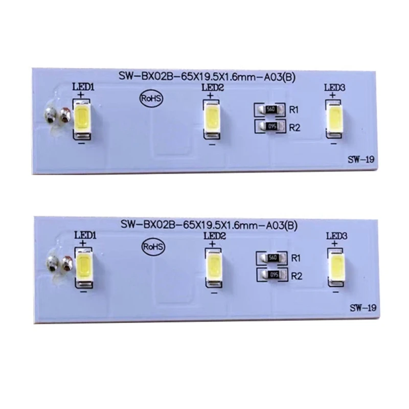 

2Pcs ZBE2350HCA Light Bar SW-BX02B Replacement LED Strip Bar For Electrolux Freezer Parts