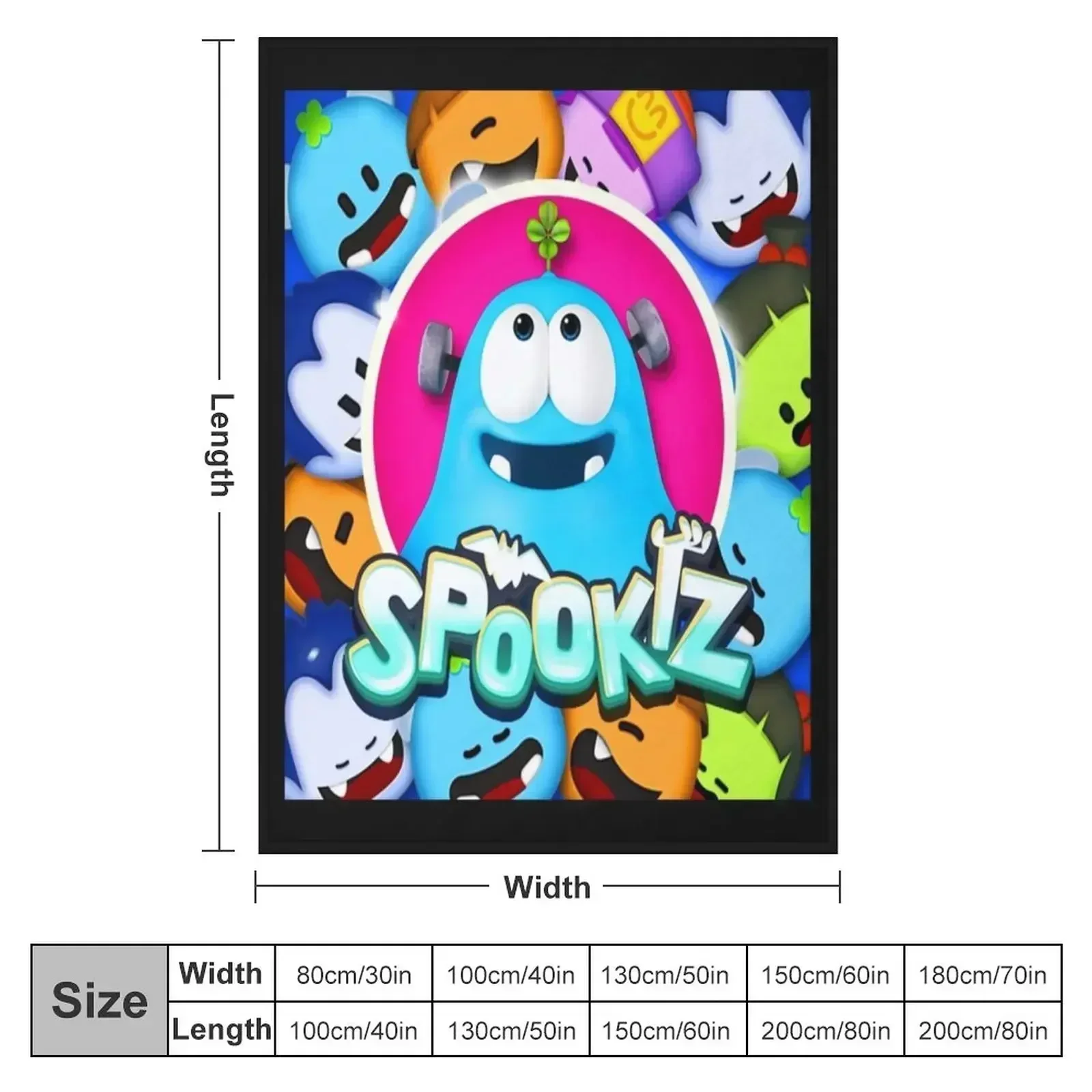 Фото Костюм Spookiz, детская рубашка Spookiz, подарок для фанатов, плед, модные дизайнерские одеяла для диванов, одеяла для кроватей, диванов, кемпинга. №2