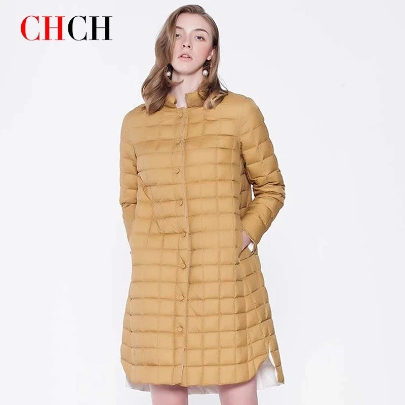Enlarge CHCH Fashion 2023 New Winter Women Down jacket cotton coat long Parkas warm Jackets Female Manteau Femme Hiver cloth