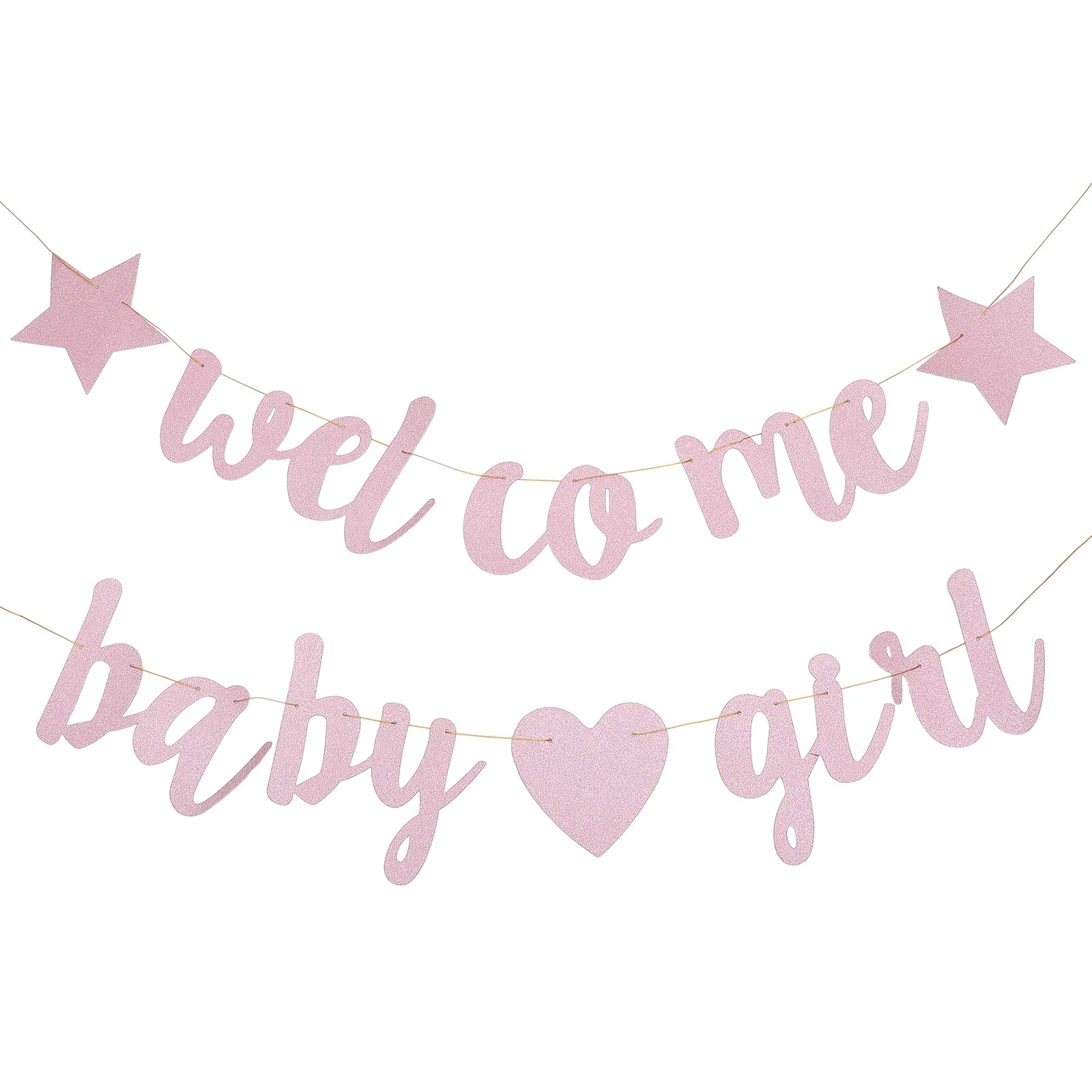 

Baby Party Latte Gender Reveal Hanging Flag Decorative Welcome Banner Gifts Birthday Banners Shower Stuff Supply Pentagram