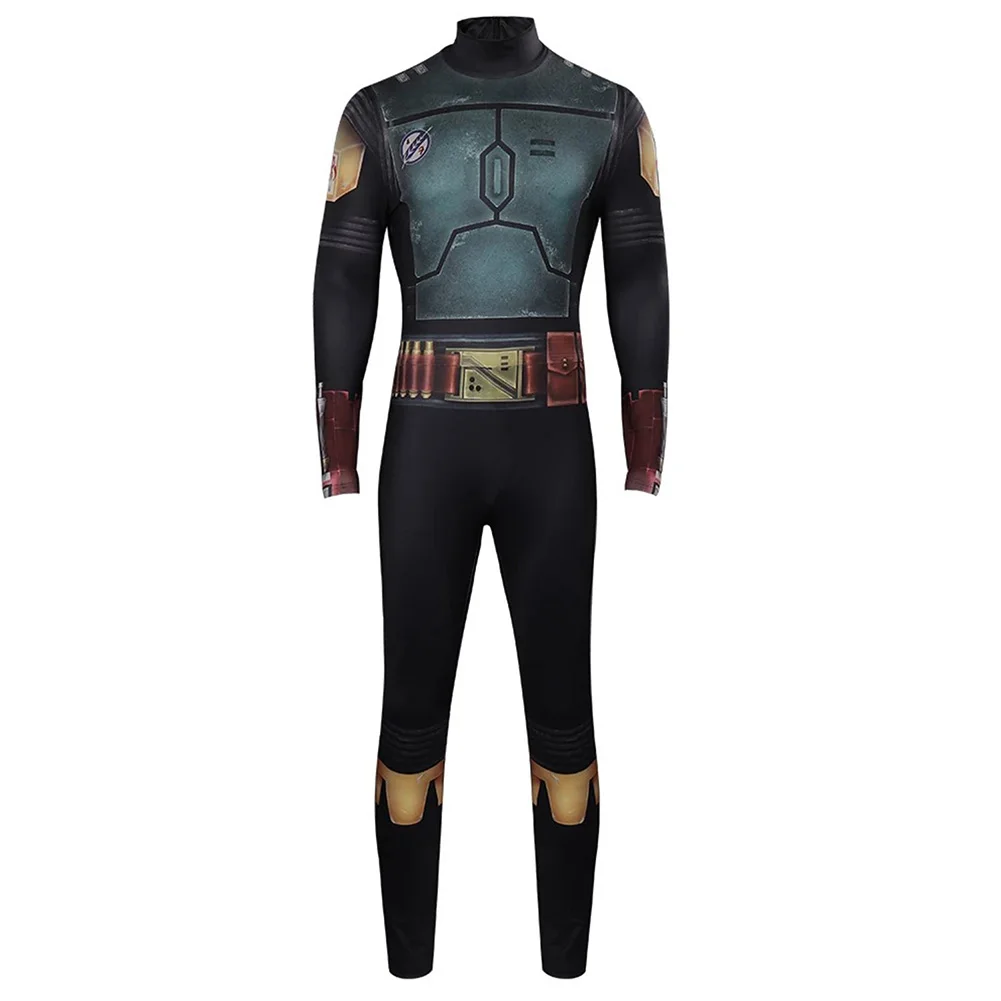 

Adult Boba Fett Cosplay Costume Jumpsuit Outfits Halloween Carnival Suit