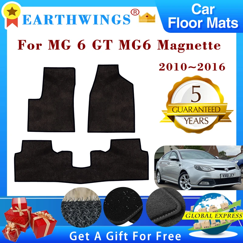 Car Floor Mats For MG 6 GT MG6 SE BTCC Magnette 2010~2016 Carpets Footpads Anti-slip Cape Rugs Cover Foot Pads Auto Accessories