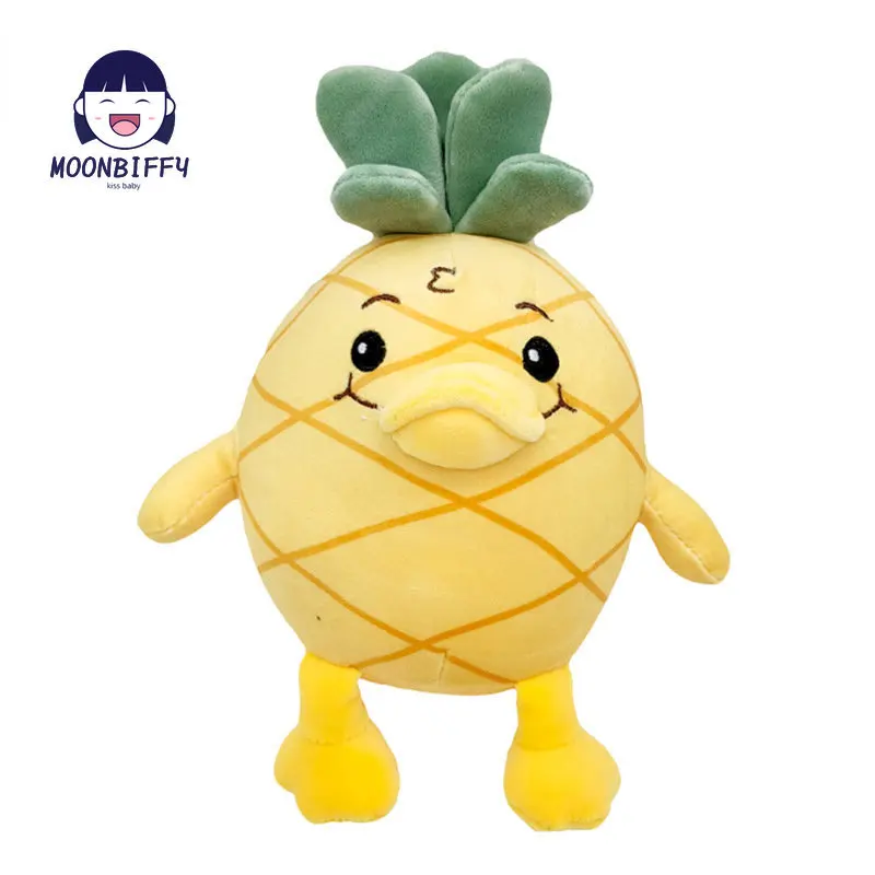 

27cm Kawaii Plush Toys Yellow Duck Pineapple Duck Funny Soft Stuffed Cartoon Animal Dressed Duck Doll Home Decor Gift for Kids
