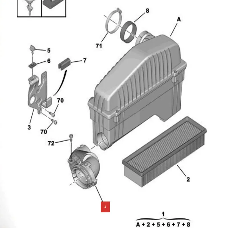 9674987780 Для Peugeot 301 2008 2014-2019 для Citroen C-Elysée C3XR 1.6L 2014 г. впускной шланг корпуса