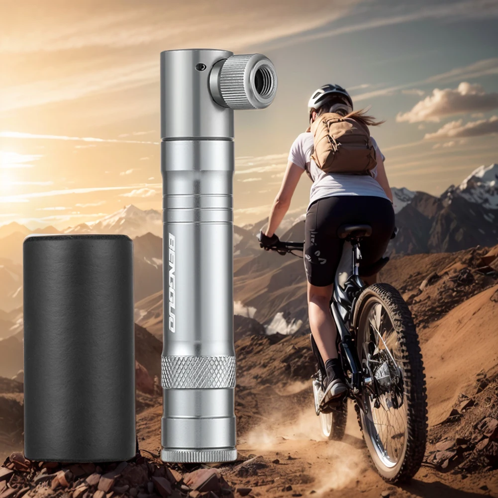 Велосипедный насос CO2 комплект для ремонта бескамерных шин с клапаном Schrader и Presta