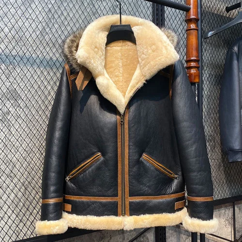 

Мужская куртка из натуральной овечьей кожи, куртка из натуральной кожи, верхняя одежда для зимы