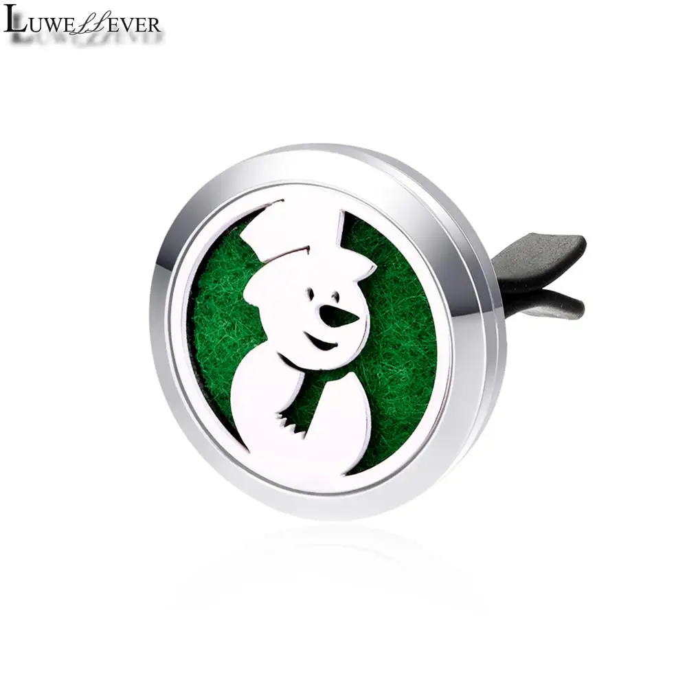 Все из нержавеющей стали Снеговик Рождество Vent клип освежитель воздуха эфирные