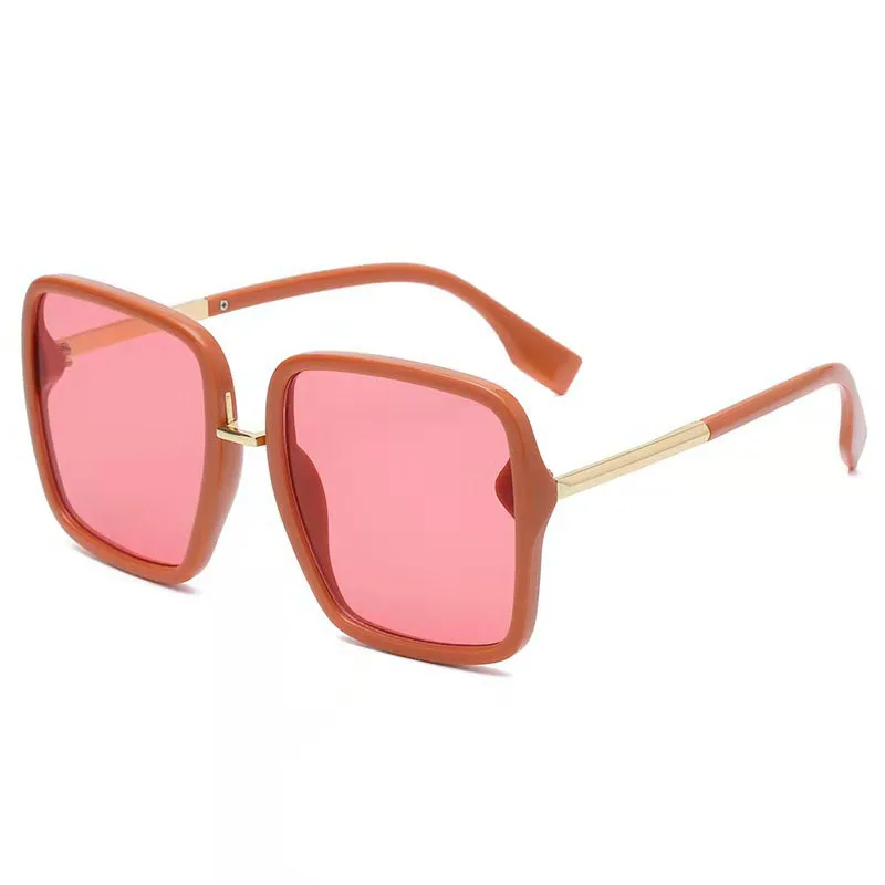 

Wholesale New European and American Trend Fashion Big Square Sunglasses Ladies Foreign Trade Metal Legs Model Street Sunglasses