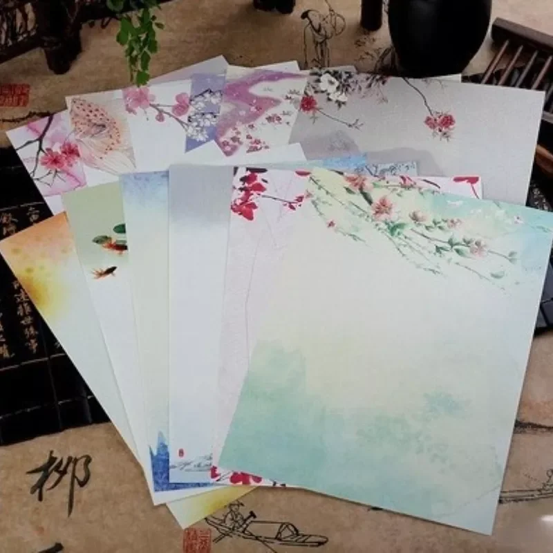 

Chinese Landscape Painting Writing Papers Pretty Letter Papers for Teacher Student Stationery Gift for Friends