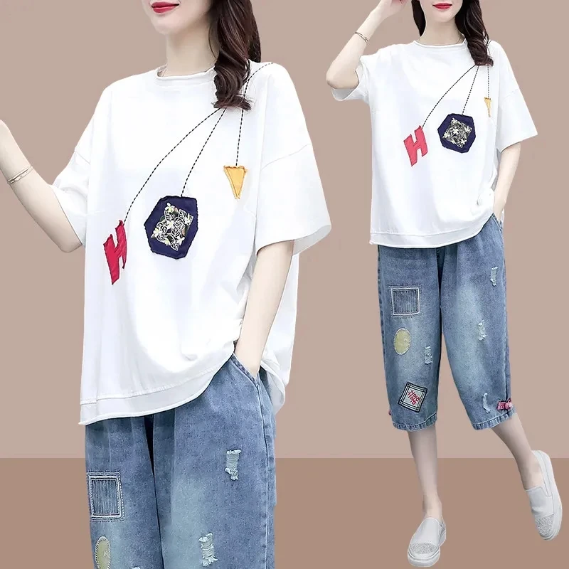 Женские повседневные комплекты 4XL новинка корейский стиль свободные хлопковые