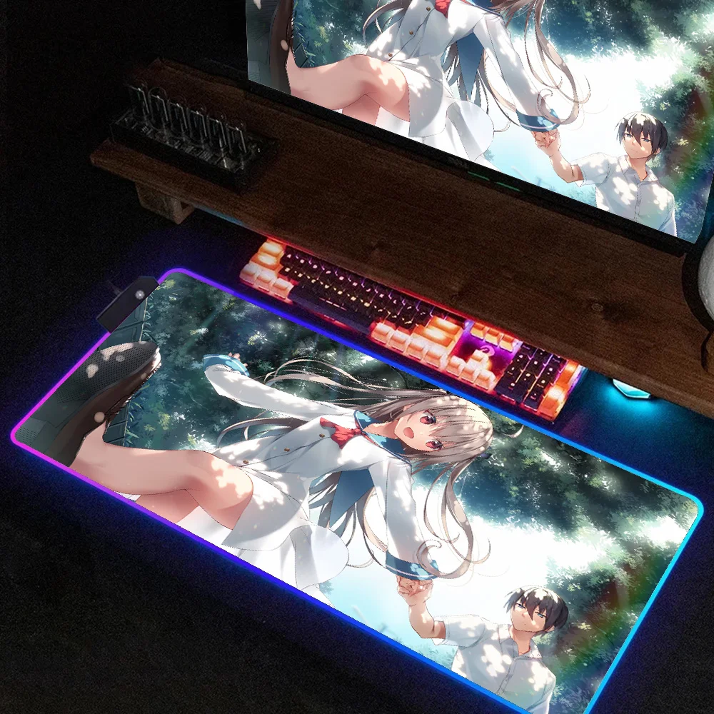 ATRI детали комиксов HD печать 1000x500x4 XXL коврик для мыши RGB мышь с подсветкой