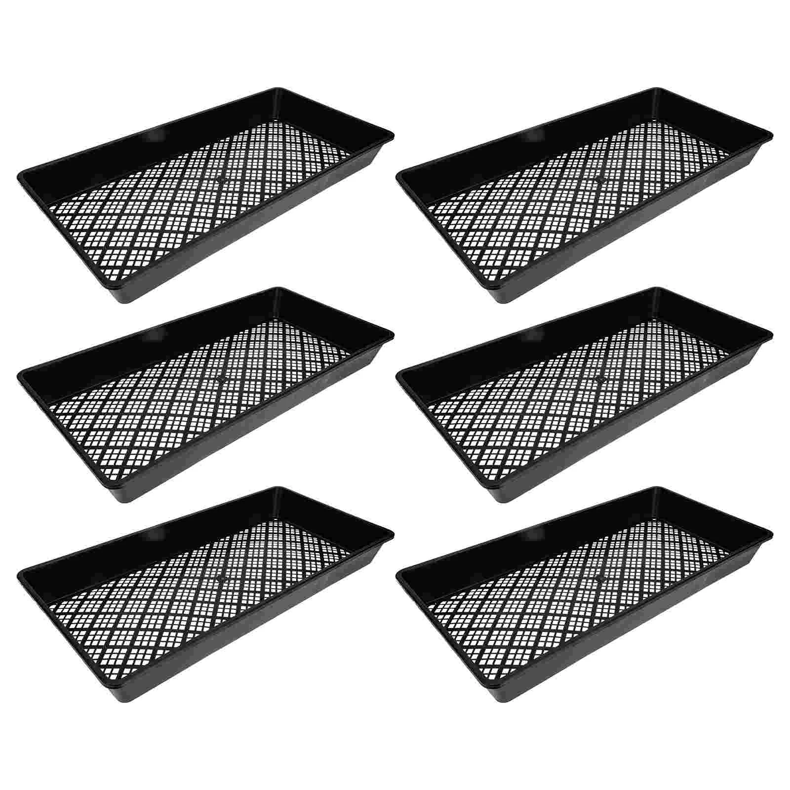 

6 Pcs Tiny Containers Tray Sprout Plastic Microgreens Growing Trays Nursery Multi-hole Germination Plate Sowing