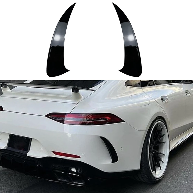 

1Pair Car Rear Bumper Splitter Spoilers Canard for Mercedes-Benz C190 AMG GT GT50 GT63 2018+