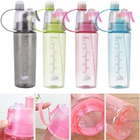 2 in 1 summer misting water spray bottle with handle mist and sip function sports bottles with anti leak pull top spout