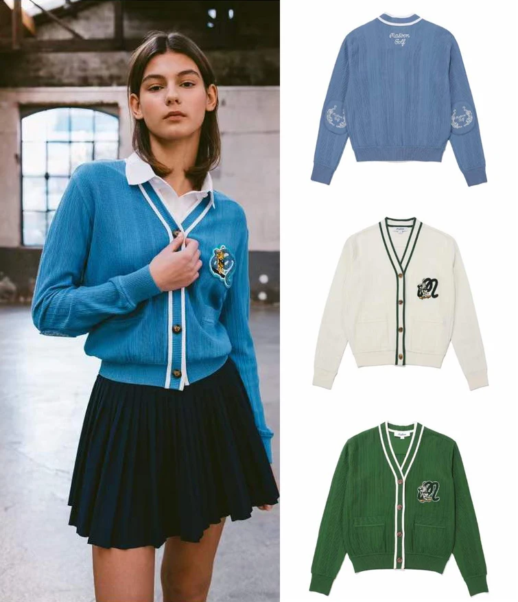 

Golf Clothing Ladies Long Sleeve Knit Sweater Fashionable Cardigan Sweater Jacket Early Autumn