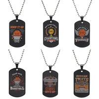 hip hop accessories military necklace europe and america hot selling metal basketball sweater chain pendant ladies mens jewelry
