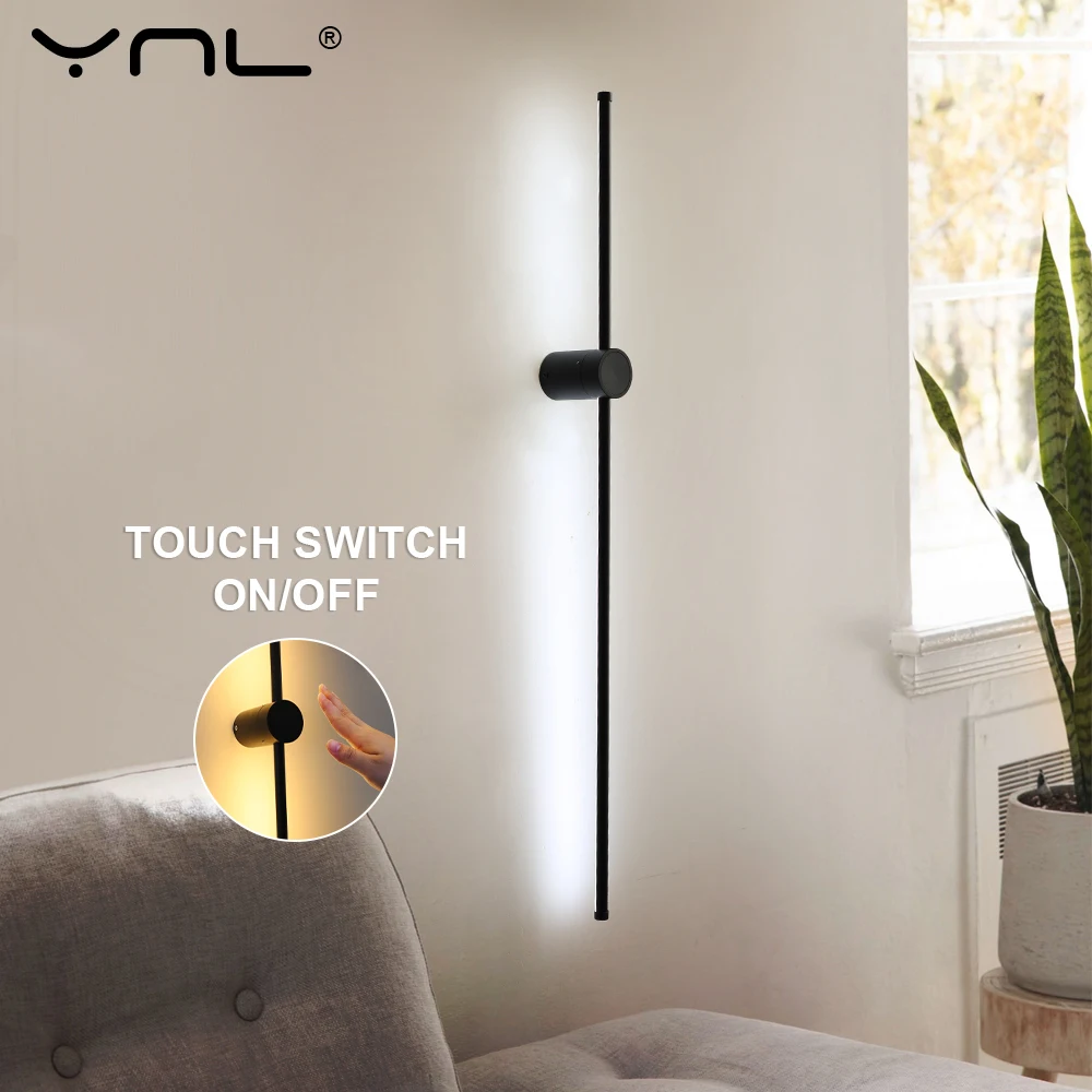 

Modern LED Indoor Wall Lamp Touch Switch Wall Sconce Lamp Fixture Bedroom Living Room Sofa Background Wall Light For Home Decor