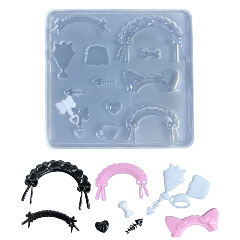 

DIY Handmade Crystal Epoxy Resin Mold Maid Cosplay Resin Mold Silicone Ornament Drop shipping